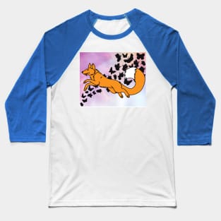 Sweet Retro Vintage Cartoon Fox Baseball T-Shirt